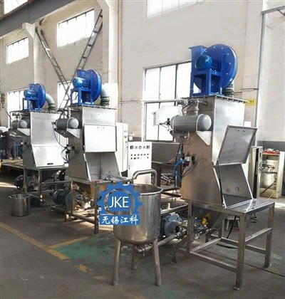 Jauhenesteen sekoitusjärjestelmä